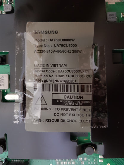SAMSUNG UA75CU8000 WXXY (VER UA01) MAIN BOARD BN41-02991B BN94-18058R