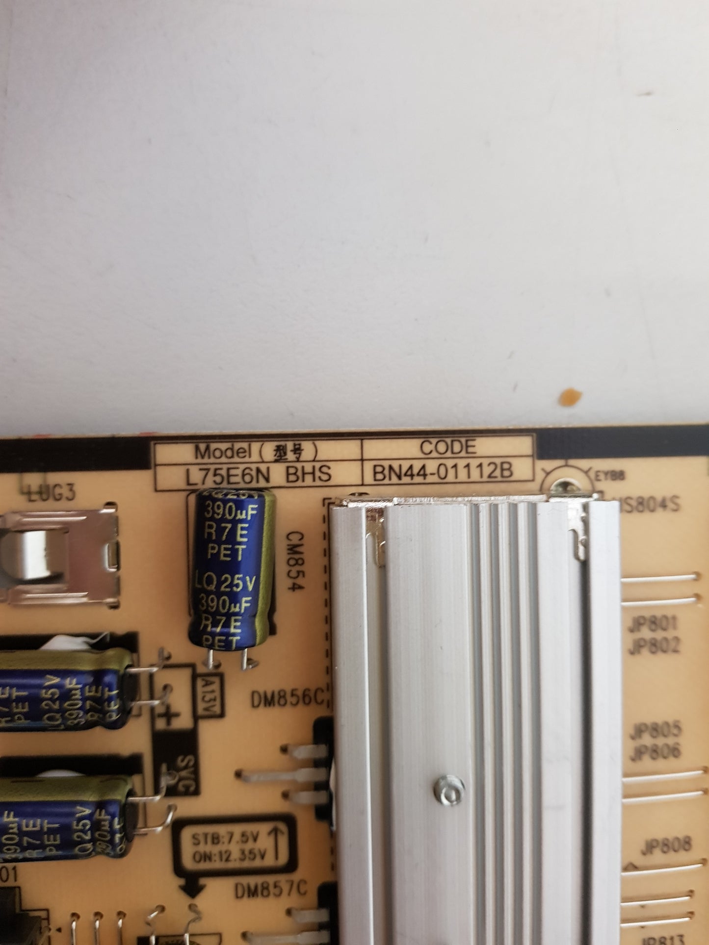 SAMSUNG UA75CU8000 POWER SUPPLY BOARD BN44-01112B L75E6N_BHS