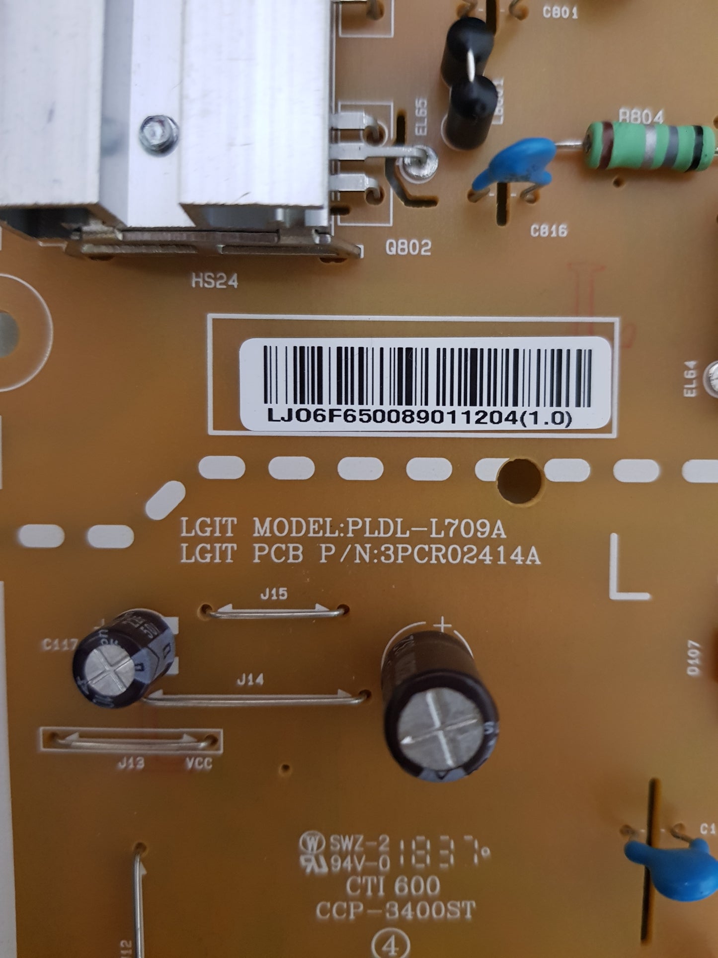 LG 60UK6200PTA POWER SUPPLY BOARD EAY65008901 EAX67864901 1.4 LGP60TJ-18U1 PLDL-L709A 3PCR02414A
