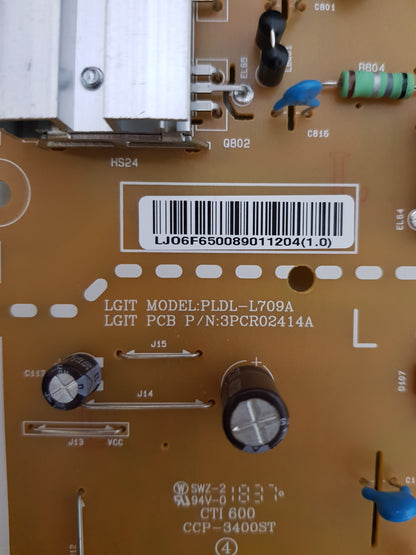 LG 60UK6200PTA POWER SUPPLY BOARD EAY65008901 EAX67864901 1.4 LGP60TJ-18U1 PLDL-L709A 3PCR02414A