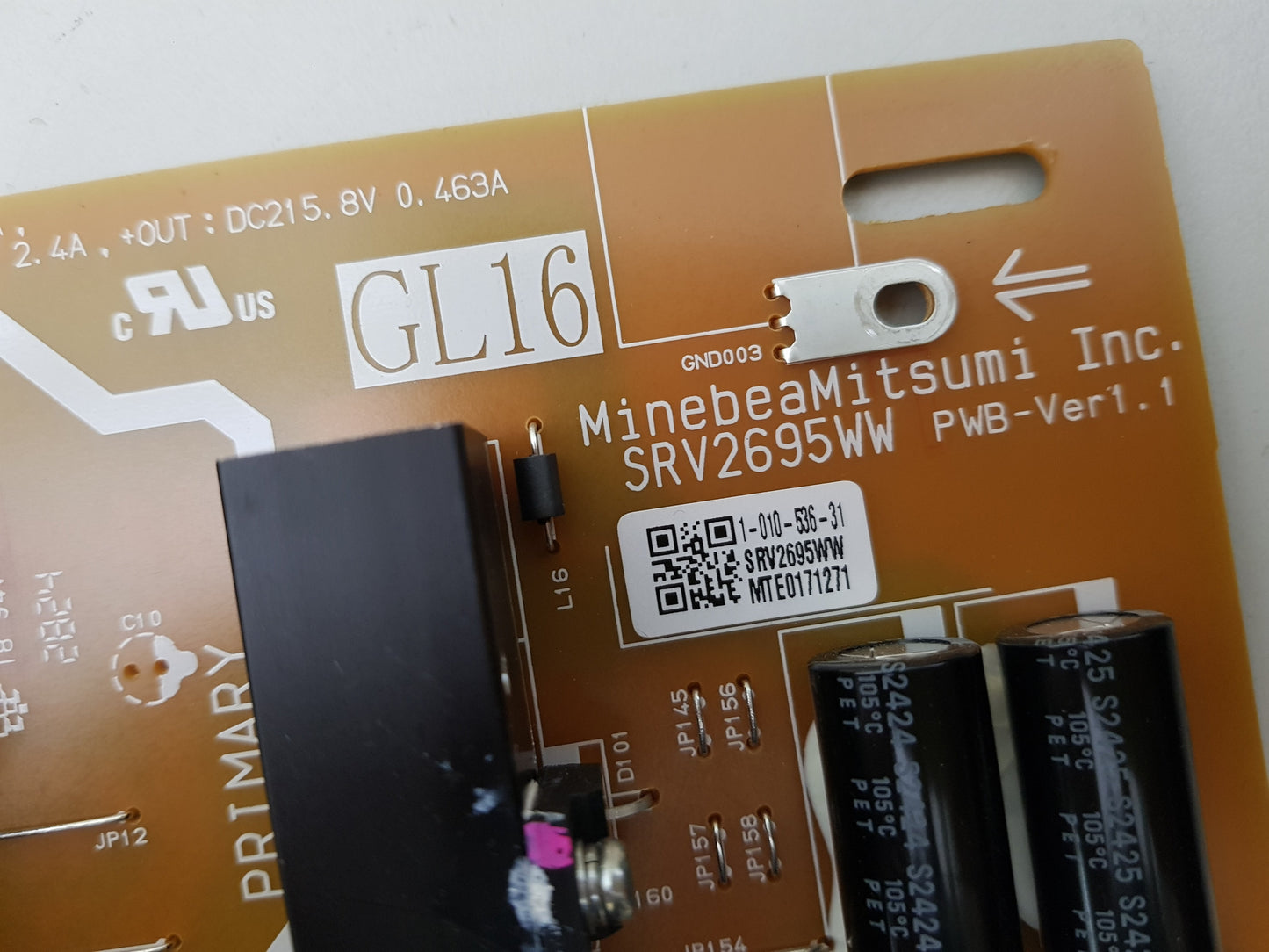 SONY K-50S30 POWER SUPPLY BOARD GL16 SRV2695WW