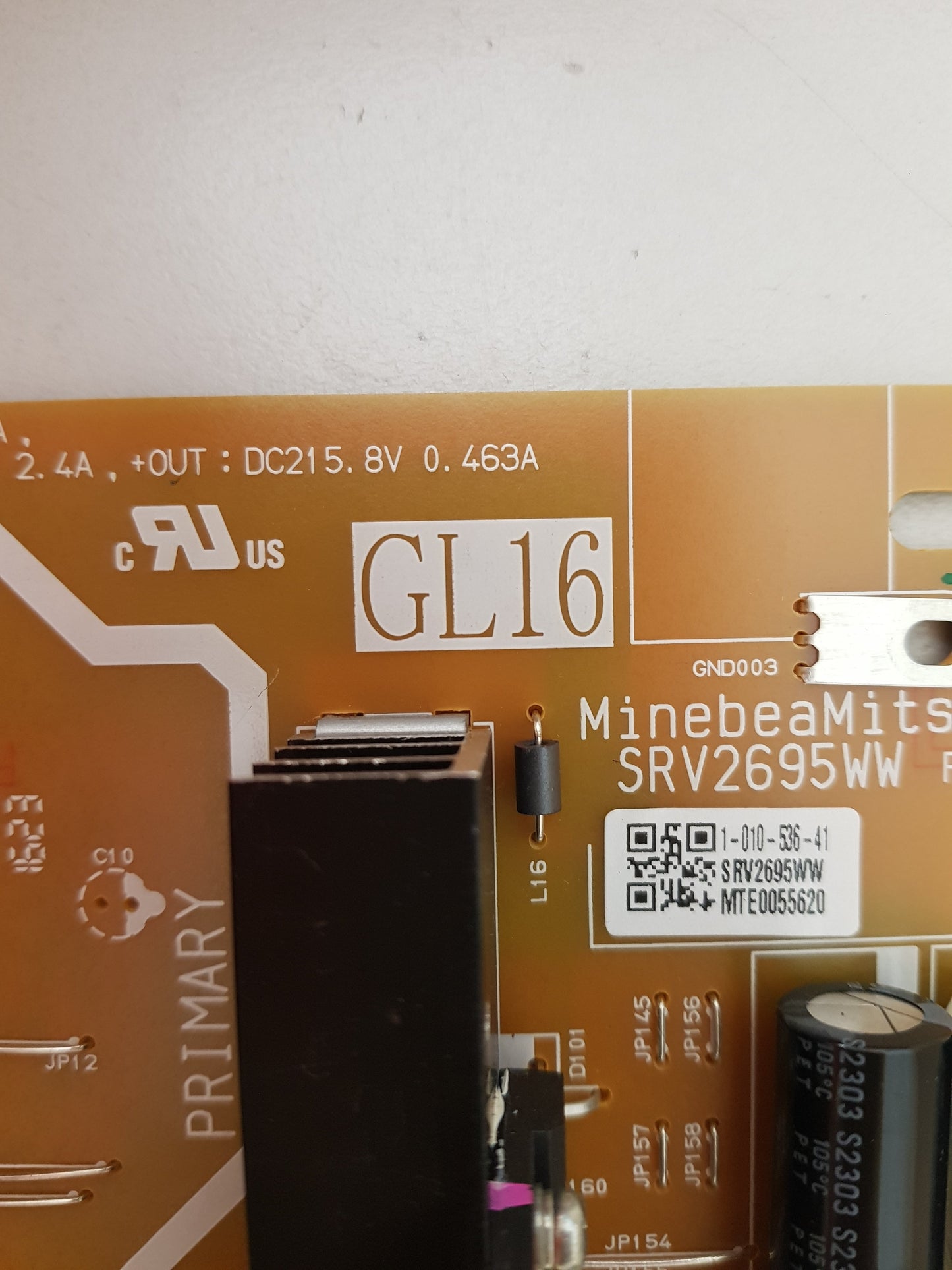 SONY KD- 50X77L POWER SUPPLY BOARD GL16 SRV2695WW