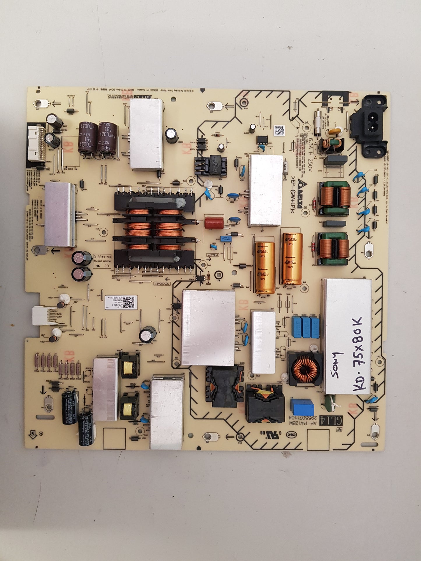 SONY KD- 75X80K POWER SUPPLY BOARD GL14 AP-P412BM 2955071104