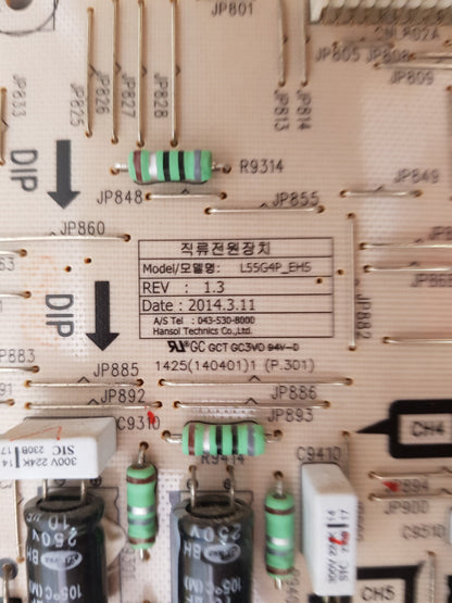 SAMSUNG UA48HU8500 POWER SUPPLY BOARD BN44-00742A L55G4P_EHS