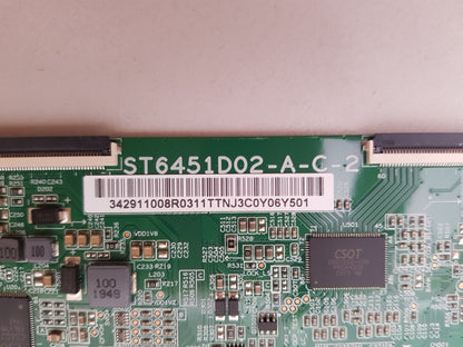HITACHI 65UHDSM8 T-CON BOARD ST6451D02-A-C-2