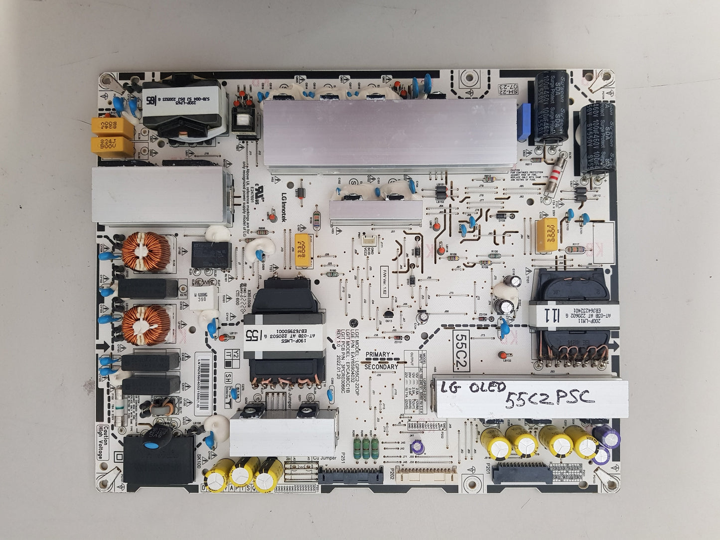 LG OLED 55C2PSC POWER SUPPLY BOARD EAY65904032 LGP55C2-22OP EPCA38CC1B 3PCP03066C