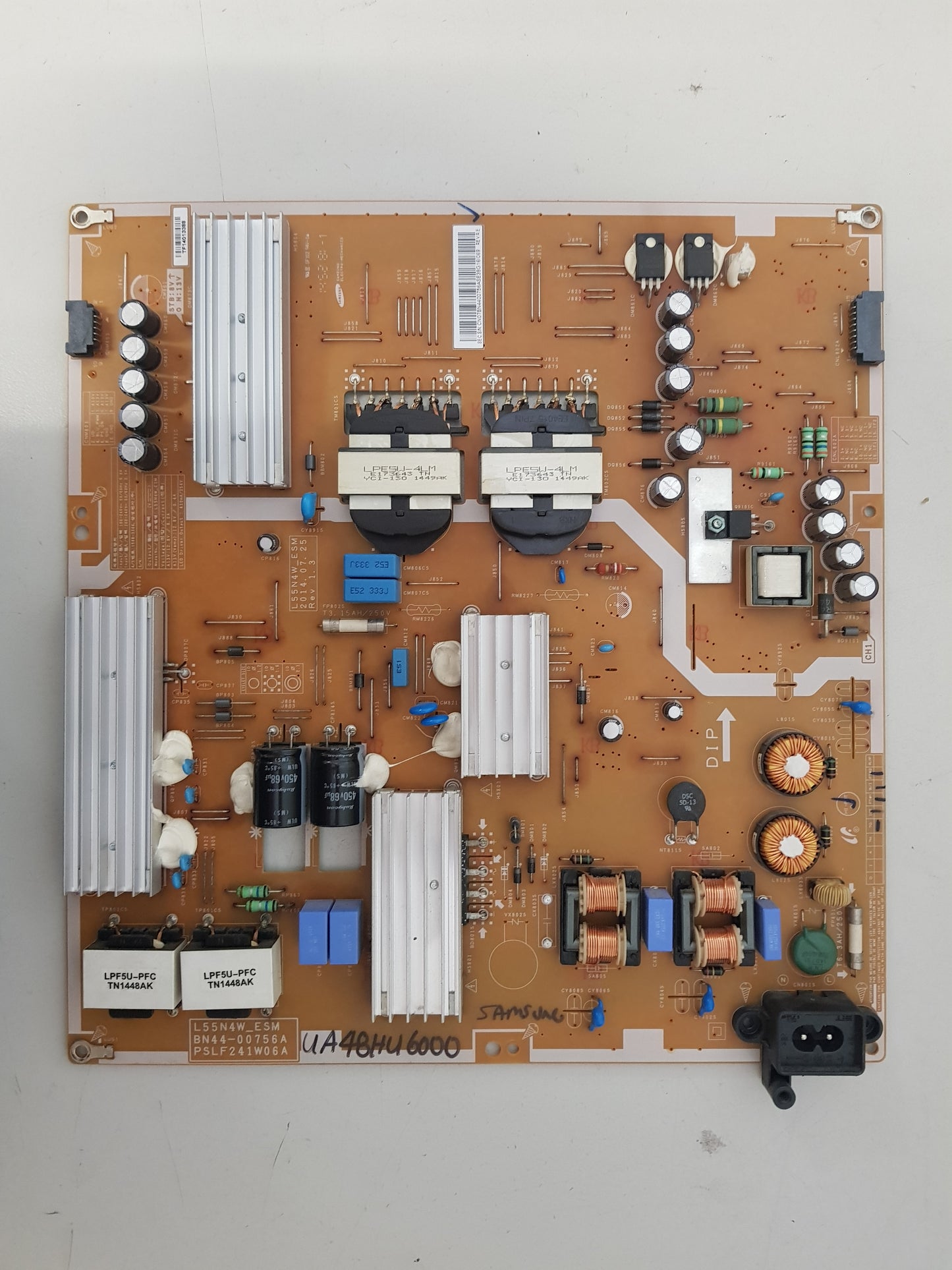 SAMSUNG UA48HU6000 POWER SUPPLY BOARD BN44-00756A PSLF241W06A L55-N4W_ESM