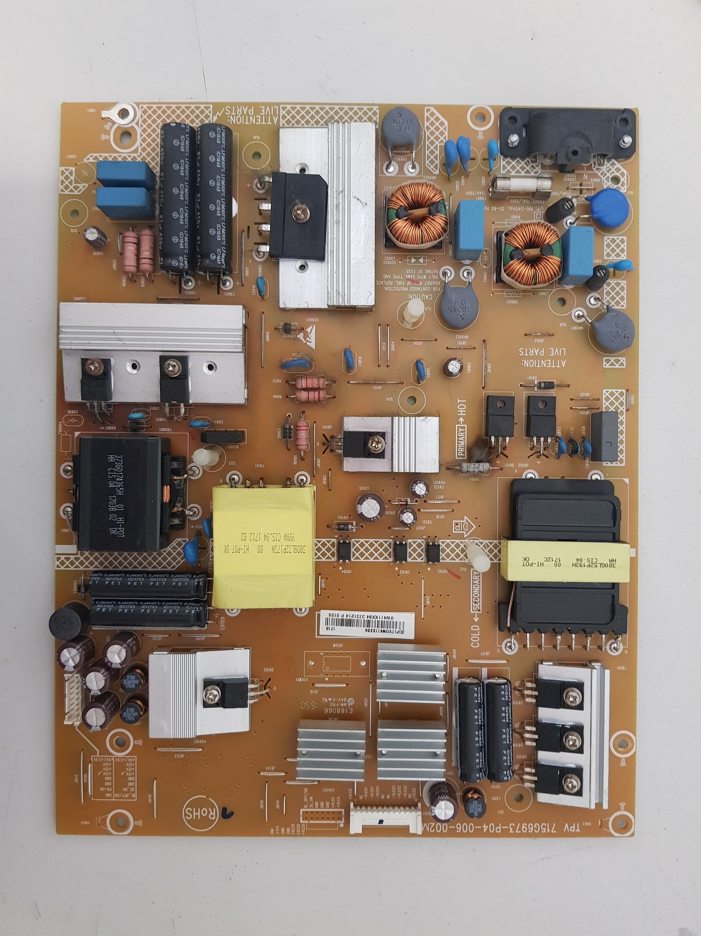PHILIPS 55PUT6801/79 POWER SUPPLY BOARD 715G6973-P04-006-002M