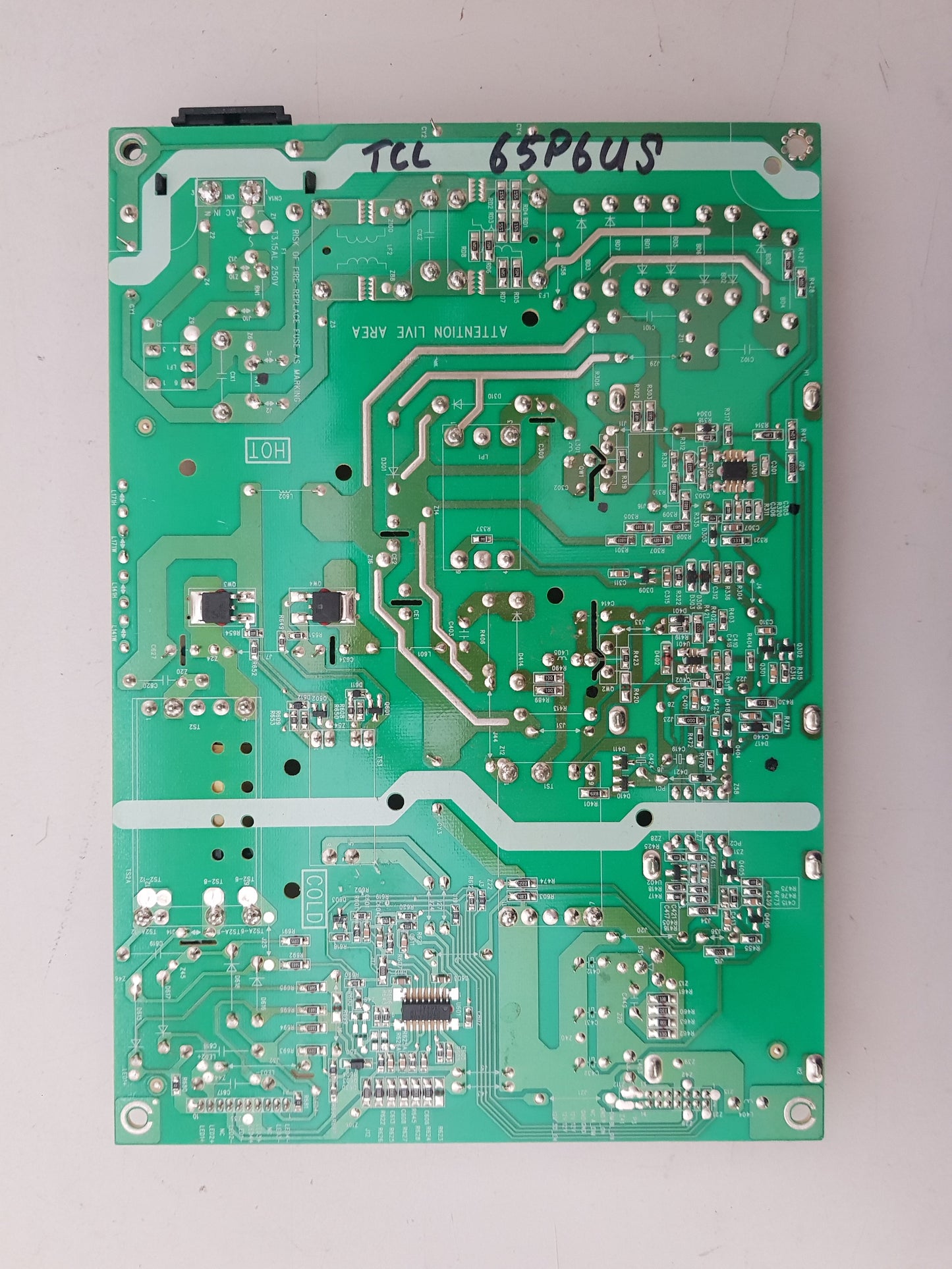 TCL 65P6US POWER SUPPLY BOARD 08-L171W44-PW210AA 40-L141W4-PWC1CG