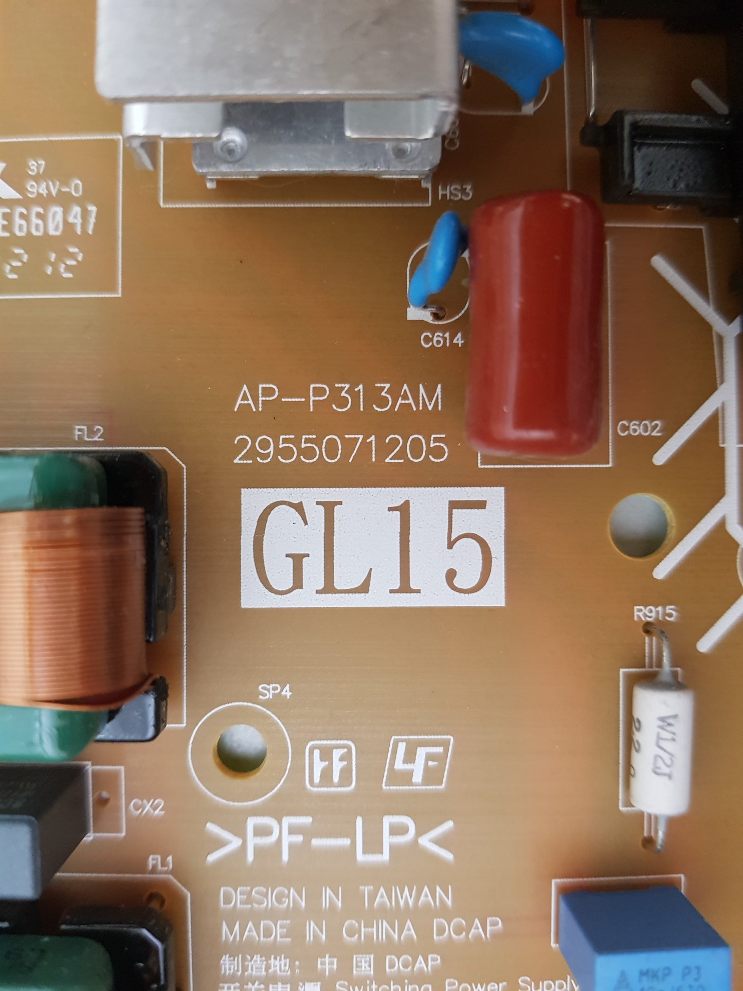 SONY 65X80K POWER SUPPLY BOARD GL15 101015021 2955071205 AP-P313AM