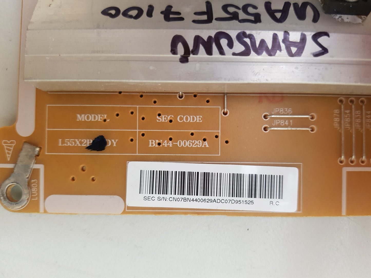 SAMSUNG UA55F7100 POWER SUPPLY BOARD BN44-00629A L55X2P_DDY