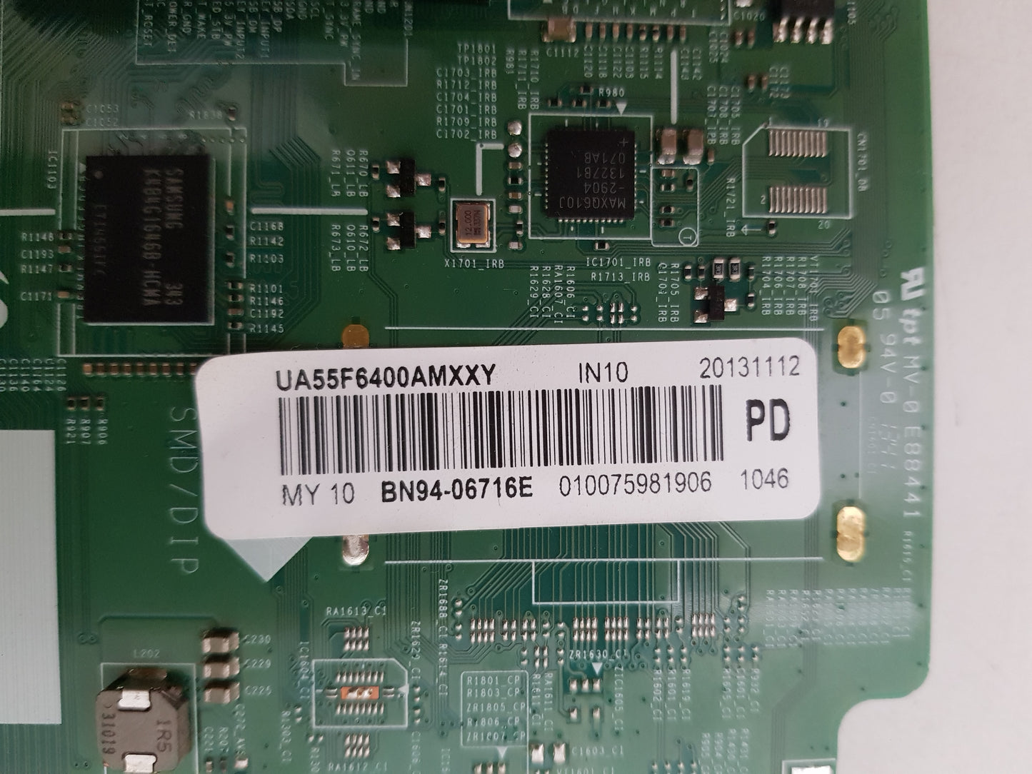 SAMSUNG UA55F6400 AMXXY (VER TU02) MAIN BOARD BN94-06716E