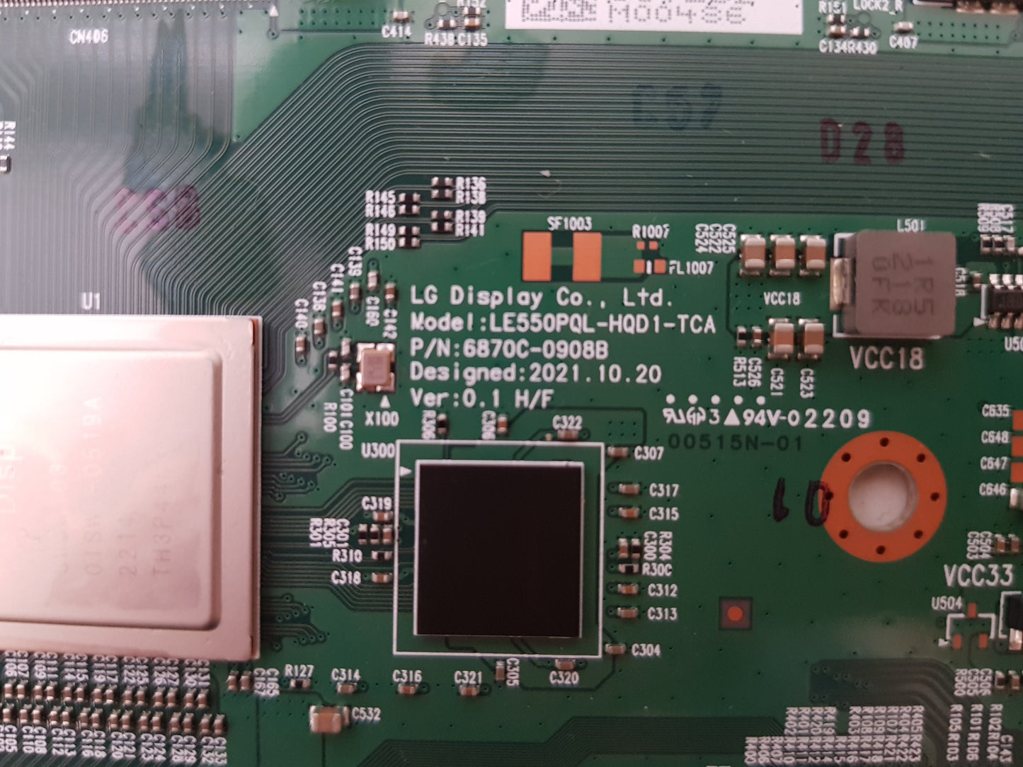 LG OLED 55C2PSC T-CON BOARD 6870C-0908B 6871L-6872B