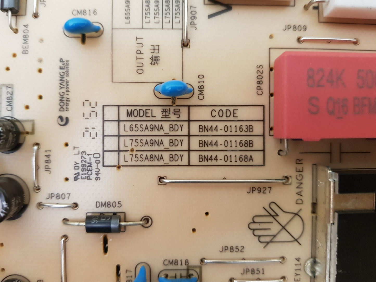 SAMSUNG QA65QN90BAW POWER SUPPLY BOARD BN44-01163B L65SA9NA_BDY