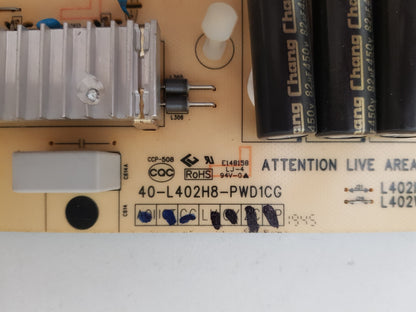 TCL 75P8MR POWER SUPPLY BOARD 40-L402H8-PWD1CG 08-L402WA4-PW200AB
