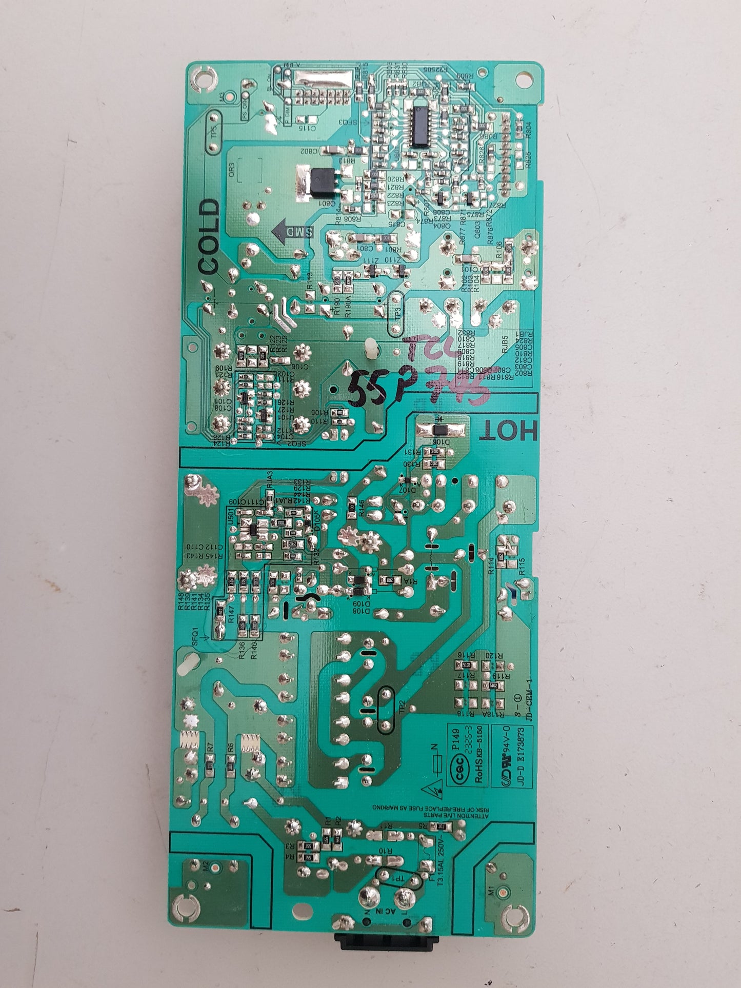 TCL 55P745 POWER SUPPLY BOARD PW.A100W2.771