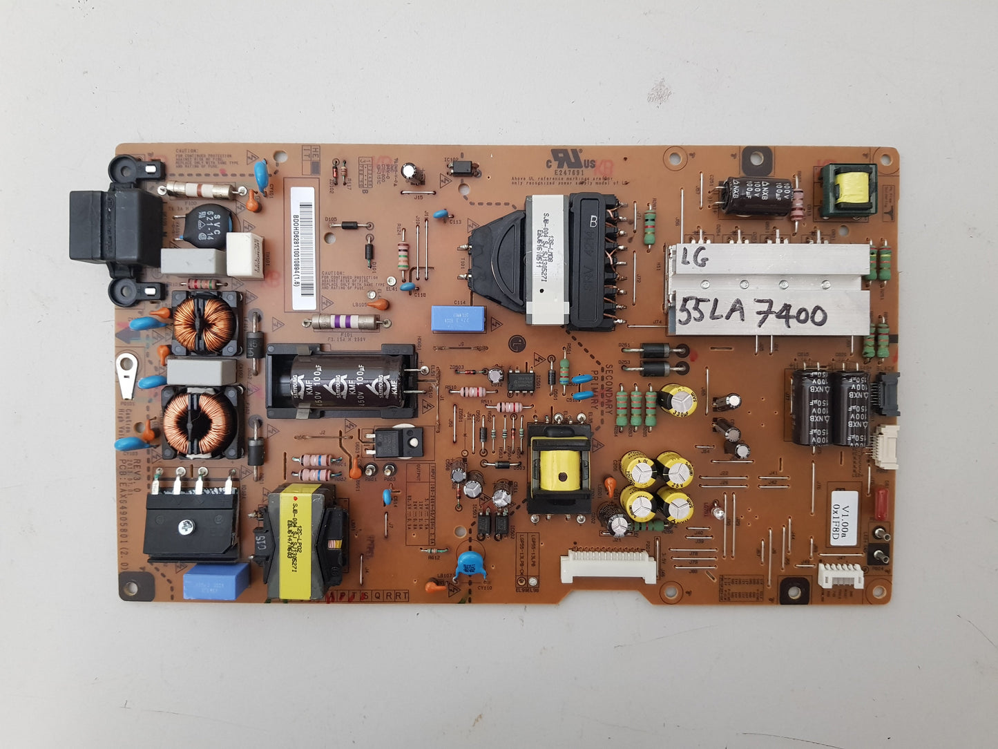 LG 55LA7400 55LA6910 POWER SUPPLY BOARD EAY62811001 EAX64905801 LGP55-13LPB