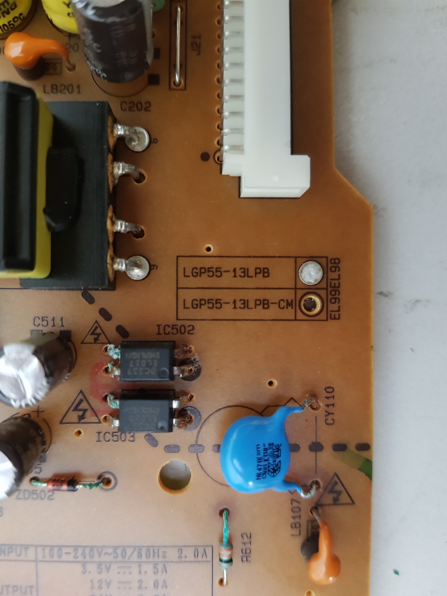 LG 55LA7400 55LA6910 POWER SUPPLY BOARD EAY62811001 EAX64905801 LGP55-13LPB