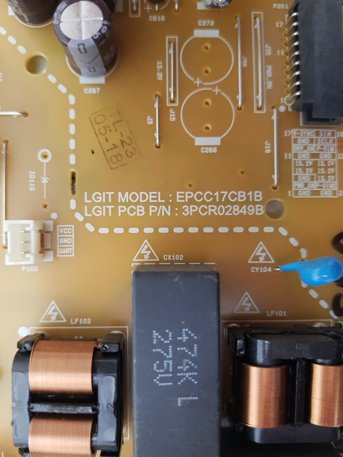 LG 55QNED75SRA POWER SUPPLY BOARD EAX69508302 1.1 EAY65895412 LGP55-21UL6