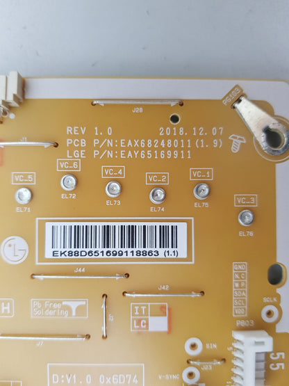 LG 55SM8100PTA POWER SUPPLY BOARD LGP55-19UL6 EAX68248011 1.9 EAY65169911