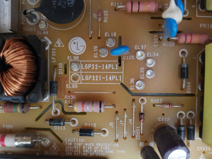 LG 32LB563B POWER SUPPLY BOARD EAY63071801 LGP32-14PL1 EAX65391401