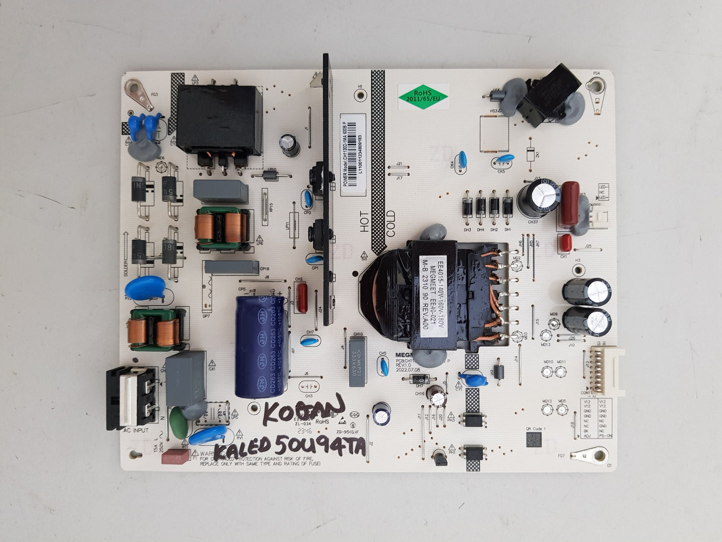 KOGAN KALED50U94TA POWER SUPPLY BOARD CH1130D-1MA 600B P