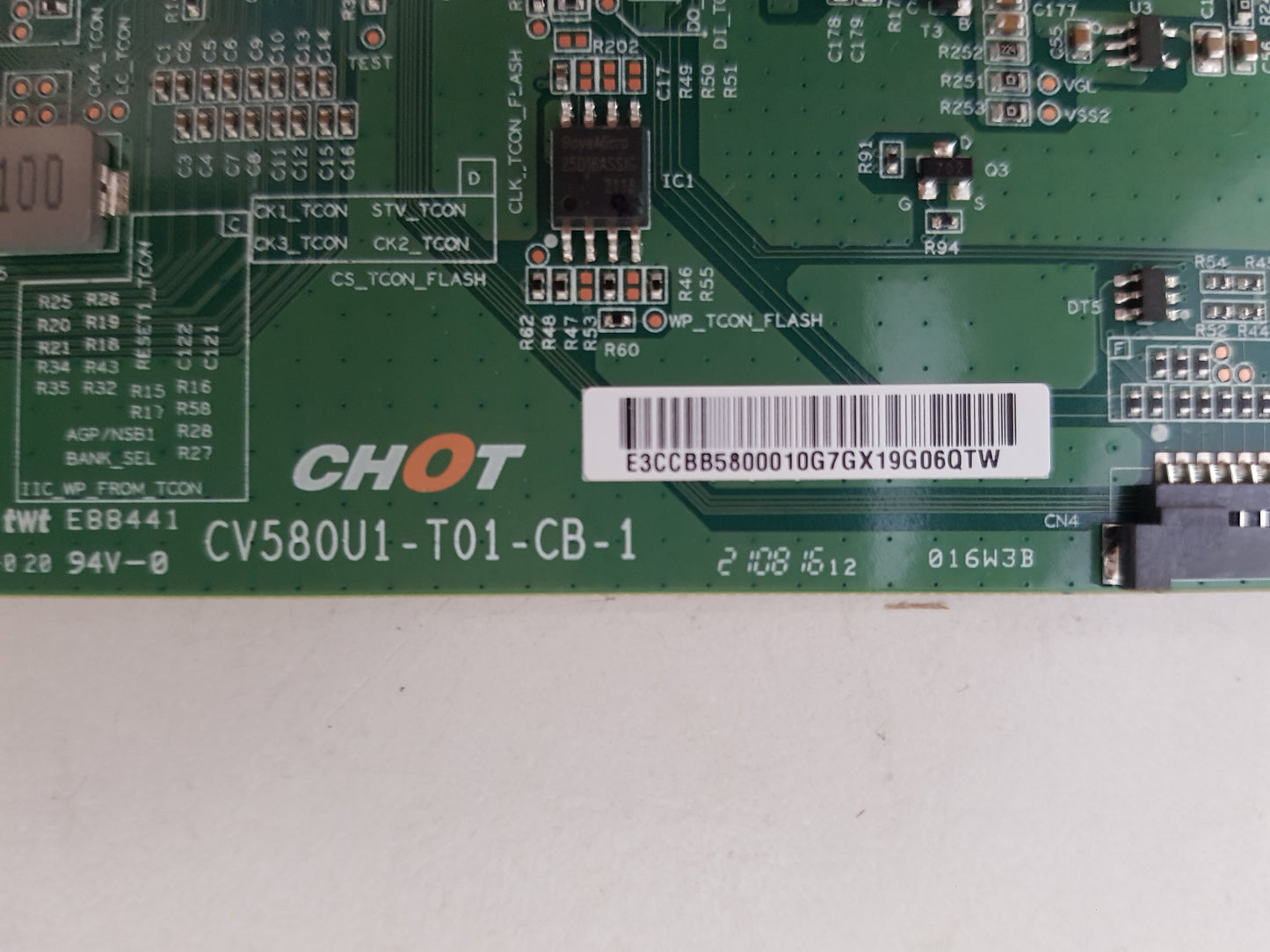 KOGAN KALED58RT9220SVA T-CON BOARD E3CCBB5800010G CV580U1-T01-CB-1