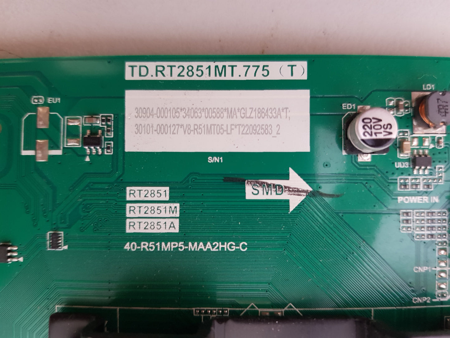 TCL 65P735 MAIN BOARD TD.RT2851MT.775 (T) 40-R51MP5-MAA2HG-C