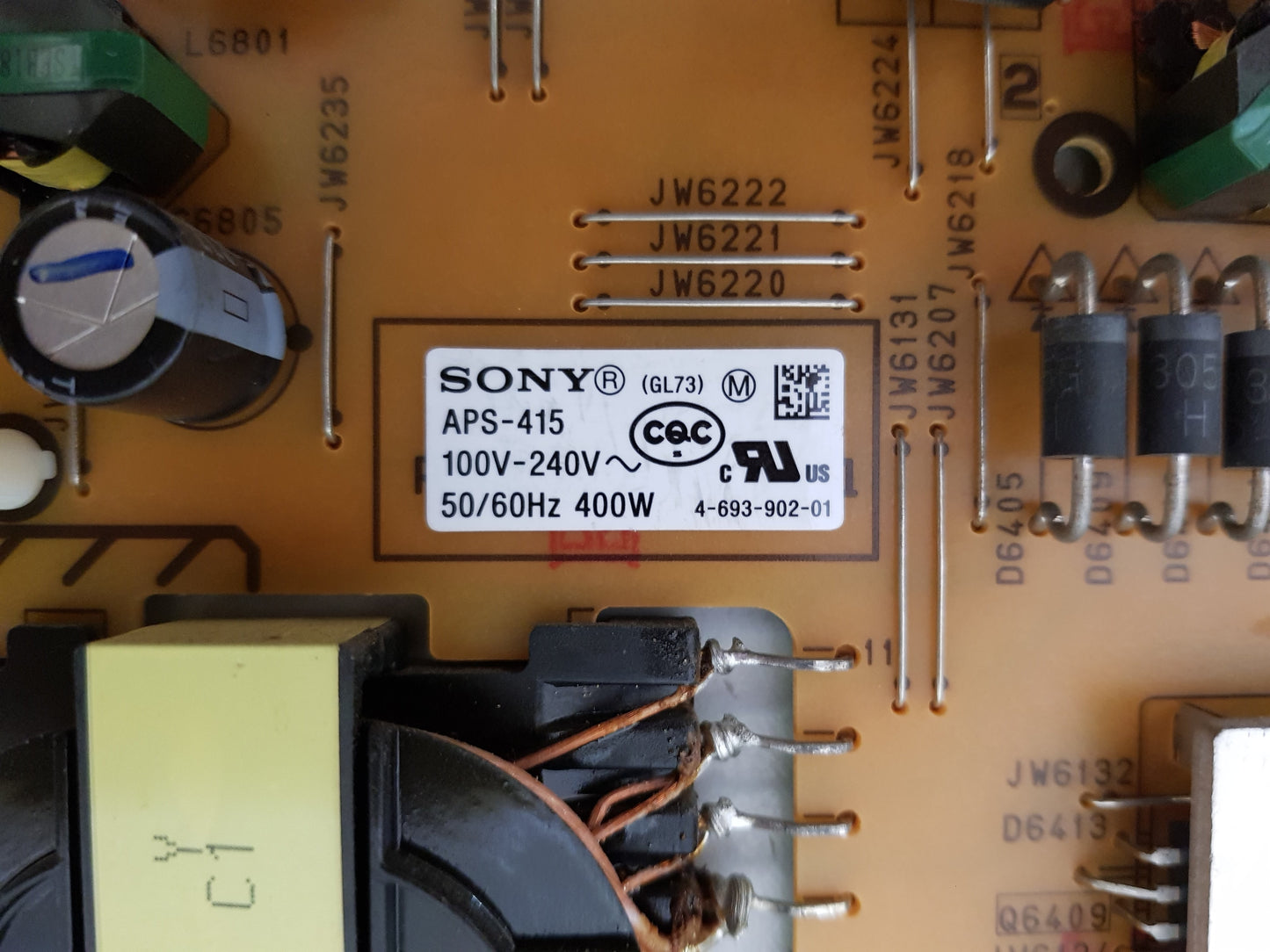 SONY KD- 75X8500E POWER SUPPLY BOARD GL73 1-982-192-11 APS-415 147469011