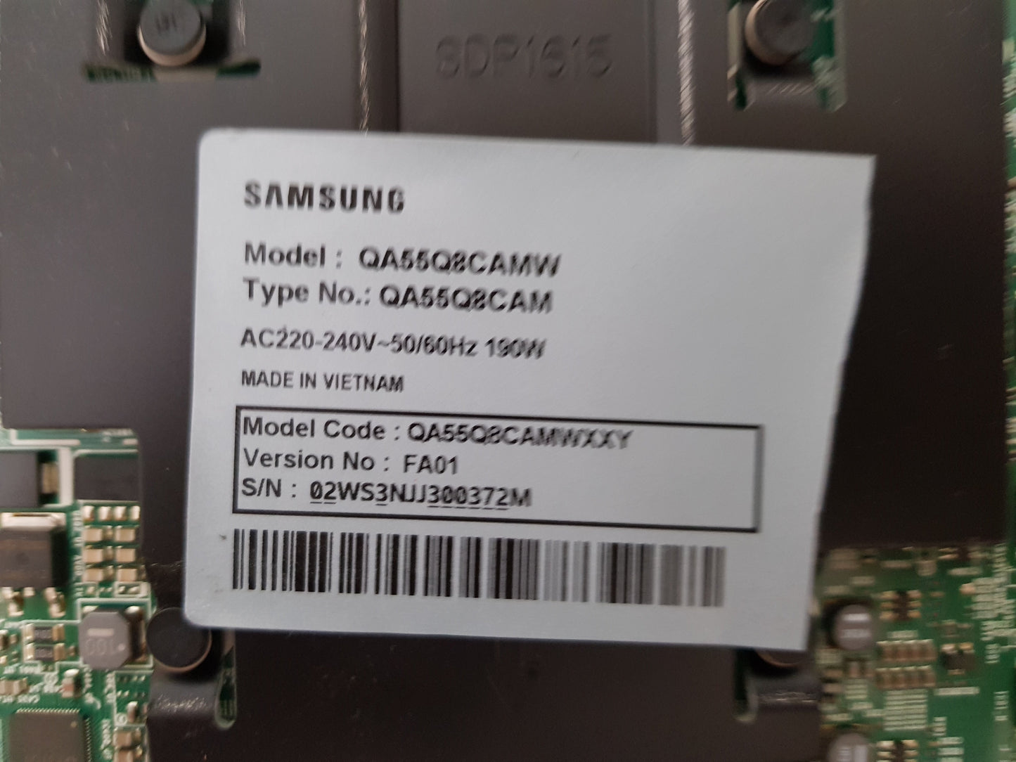 SAMSUNG QA55Q8CAM WXXY (VER FA01) MAIN BOARD BN94-11487A