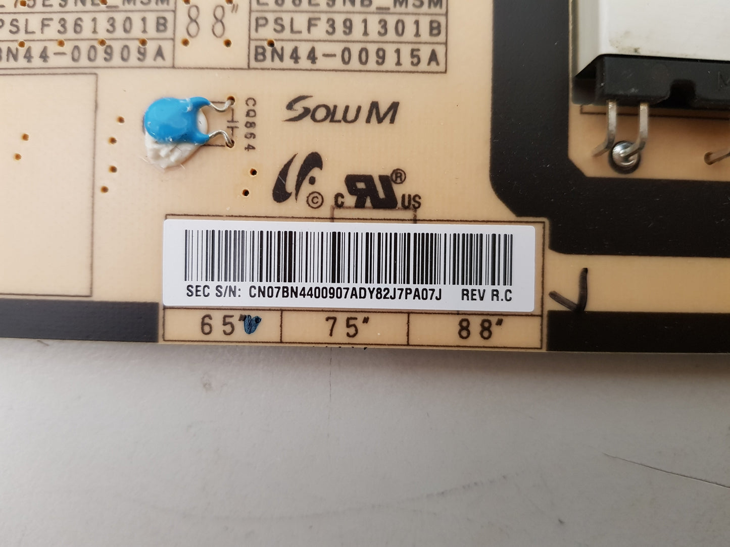 SAMSUNG QA65Q9FAM POWER SUPPLY BOARD BN44-00907A PSLF291301B L65E9NB_MSM