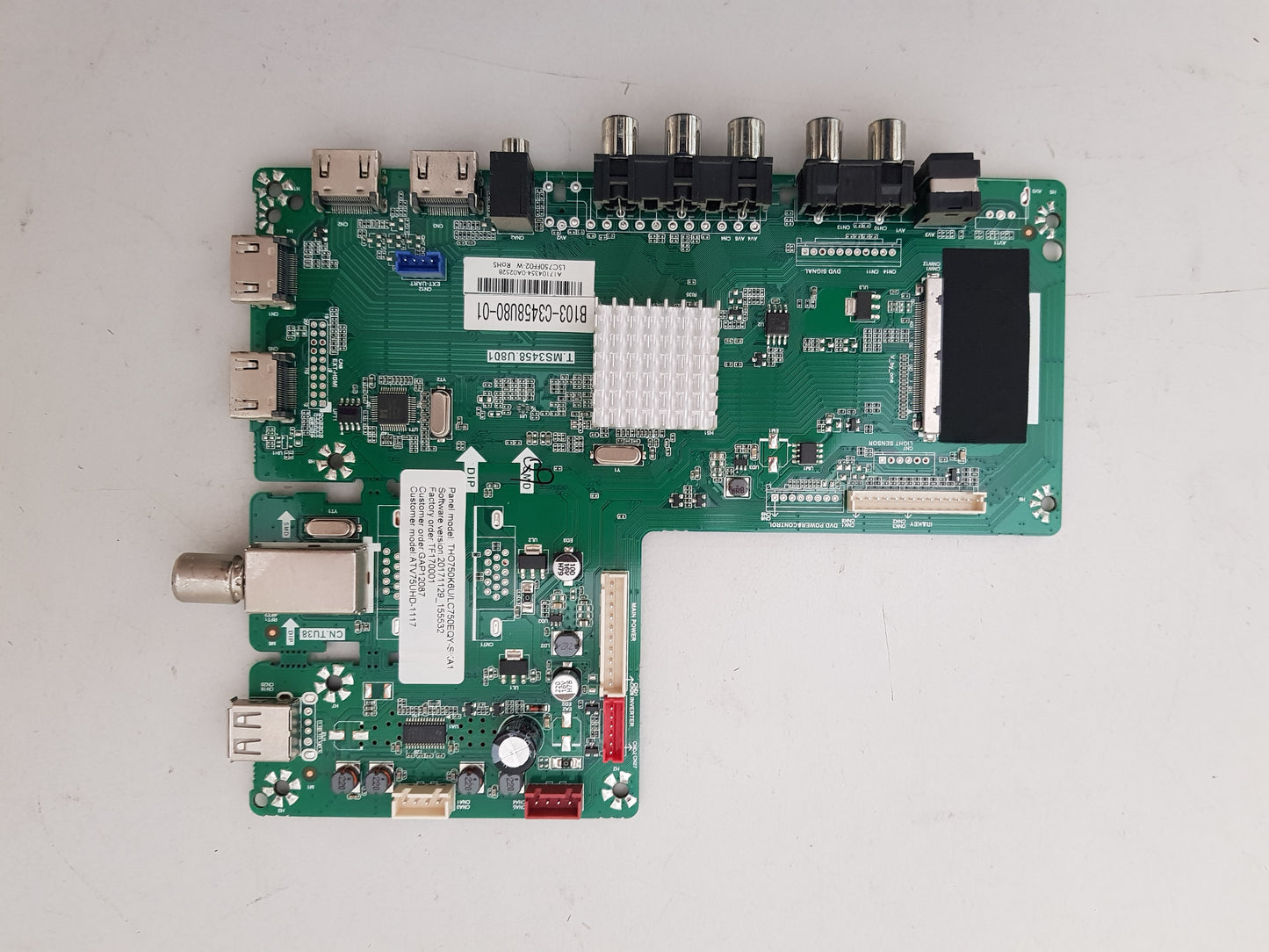 BAUHN ATV75UHD-1117 MAIN BOARD T.MS3458.U801 A17104354