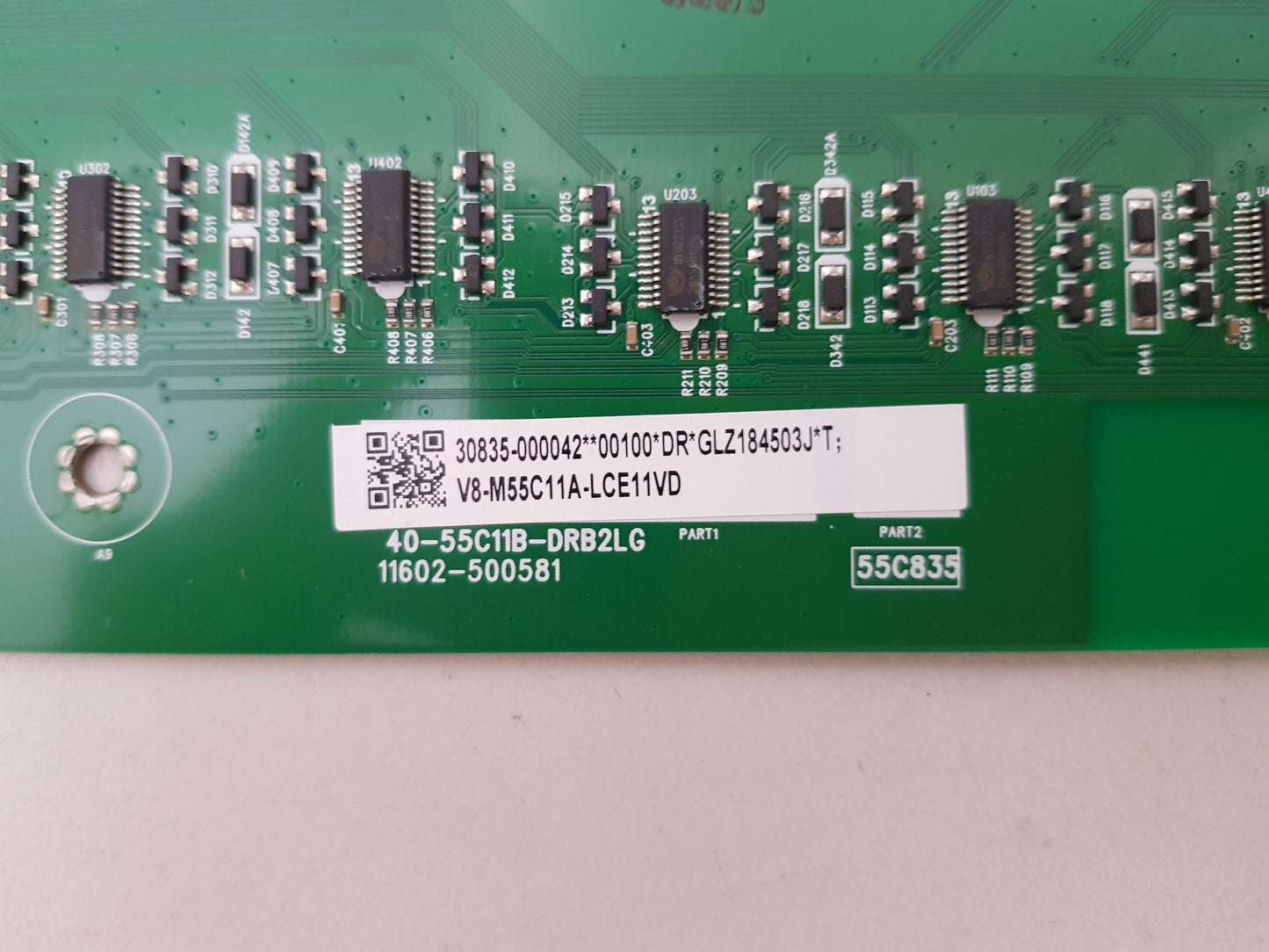 TCL 55C835 LED DRIVER BOARD 40-55C11B-DRB2LG 11602-500581 V8-M55C11A-LCE11VD