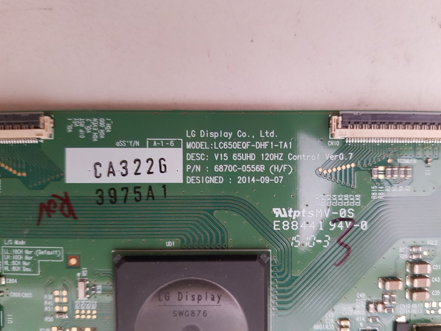 LG 65UF950T -TA.BAUYLJD T-CON BOARD 6870C-0556B 6871L-3975A