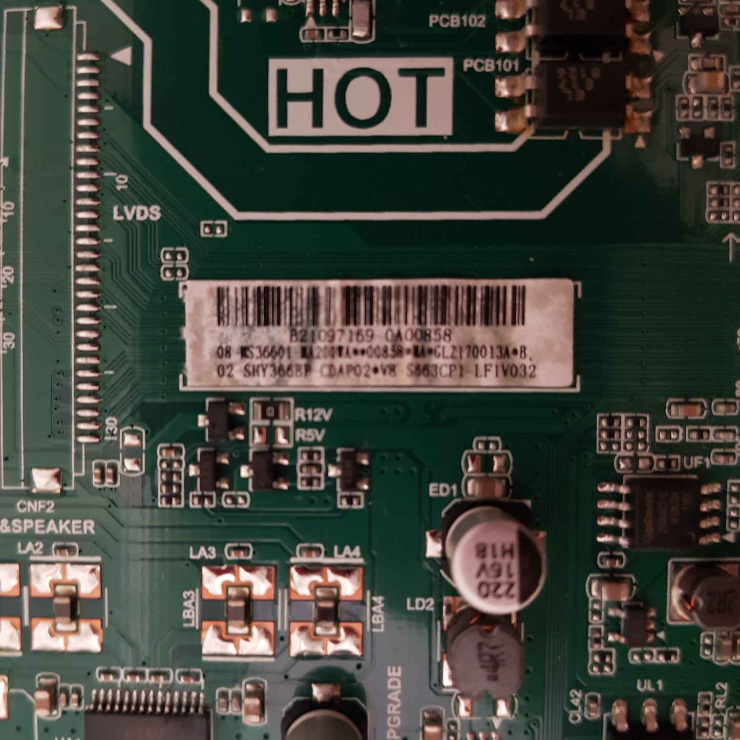 FFALCON 24F1 MAIN BOARD TP.MS3663.PB771 MS3663BP1