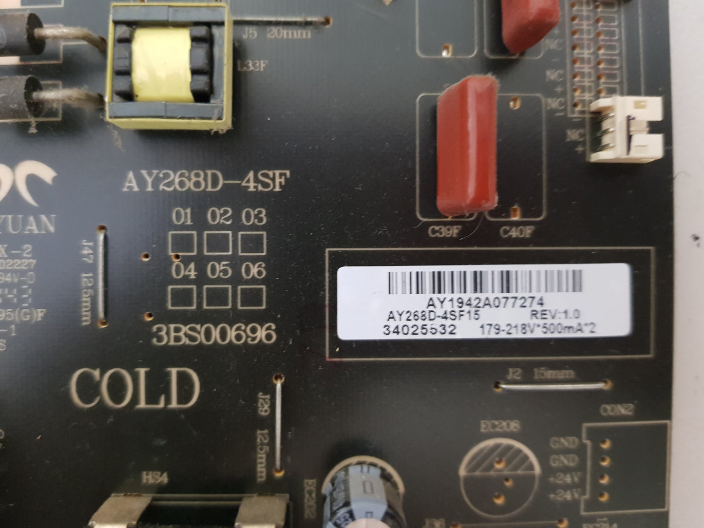 EKO K750USN POWER SUPPLY BOARD AY268D-4SF 3BS00696