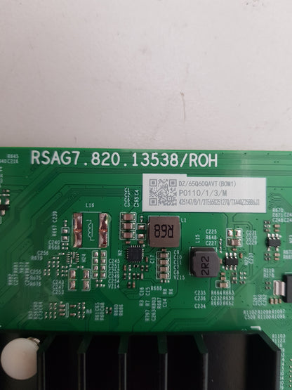 HISENSE 65Q6QAU MAIN BOARD RSAG7.820.13538 65Q60QAVT 425147