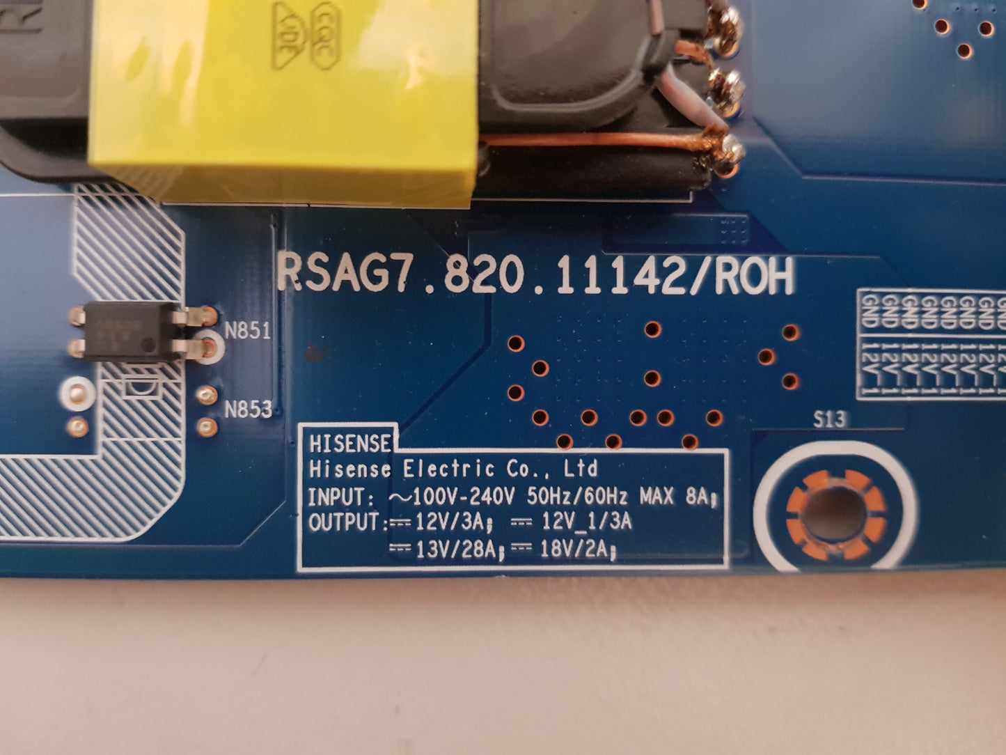HISENSE 65U80G POWER SUPPLY BOARD RSAG7.820.11124 289845