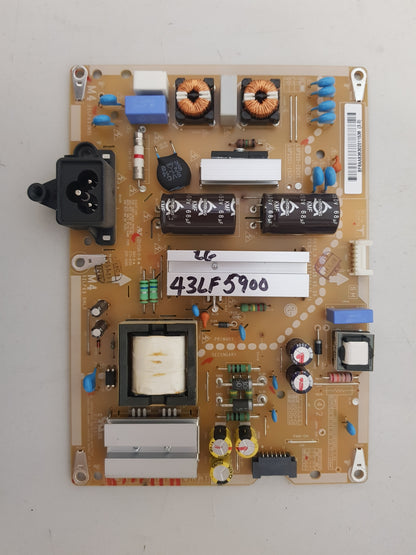 LG 43LF5900 POWER SUPPLY BOARD EAX66171501 2.1 LGP32D-15CH1 EAY63630201