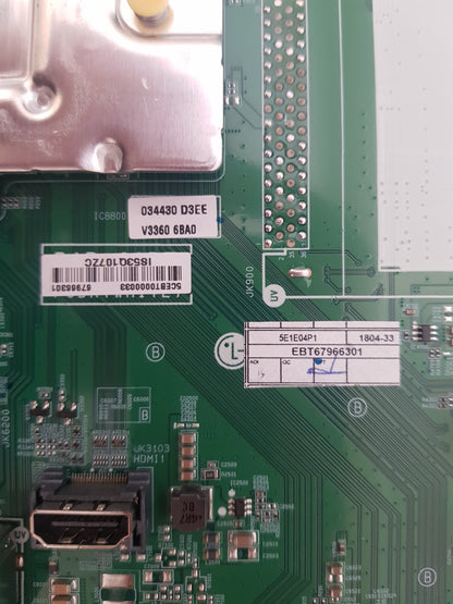 LG 32LN660HBSD .AAUELJD MAIN BOARD EBT67966301 EAX70017701 1.1