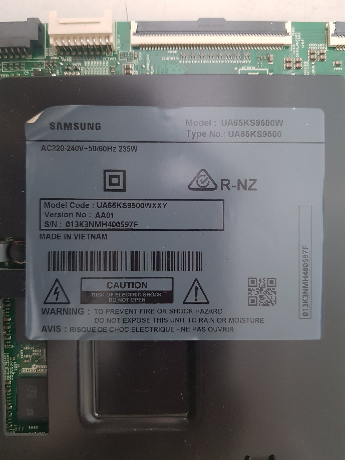 SAMSUNG UA65KS9500 WXXY (VER AA01) MAIN BOARD BN94-10844G BN41-02504A