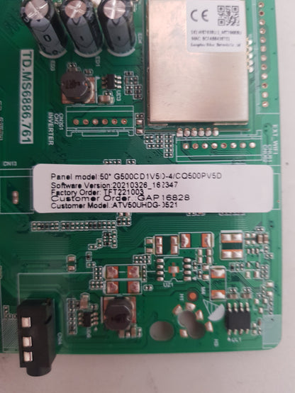 BAUHN ATV50UHDG-0521 MAIN BOARD TD.MS6886.761