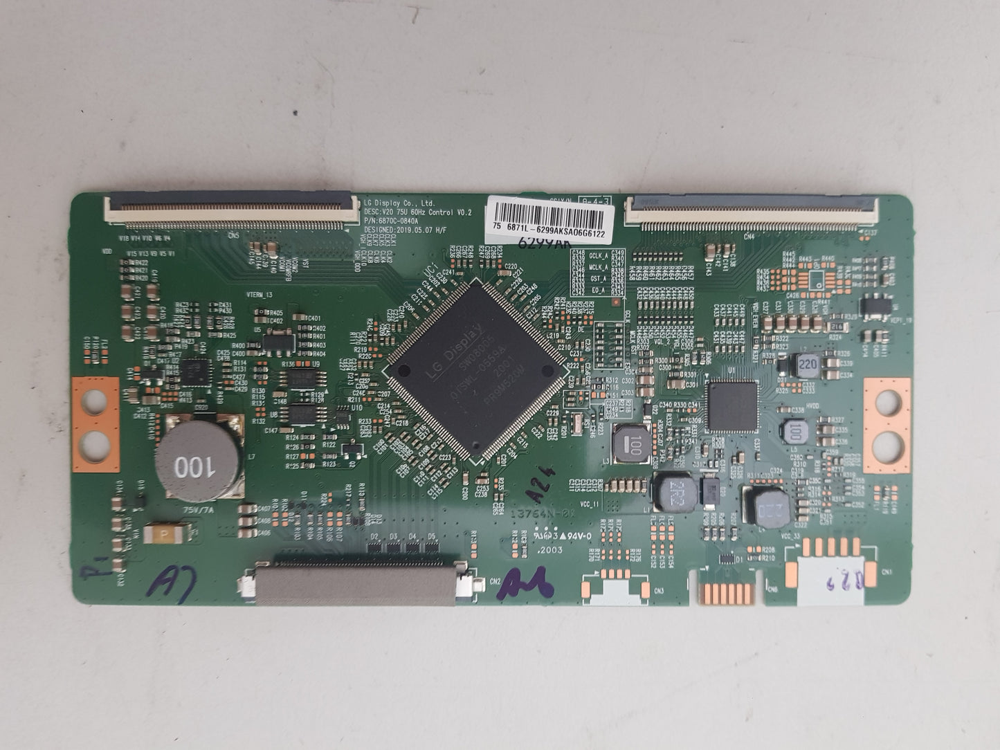 SONY KD- 75X8000H T-CON BOARD 6870C-0840A 6871L-6299A