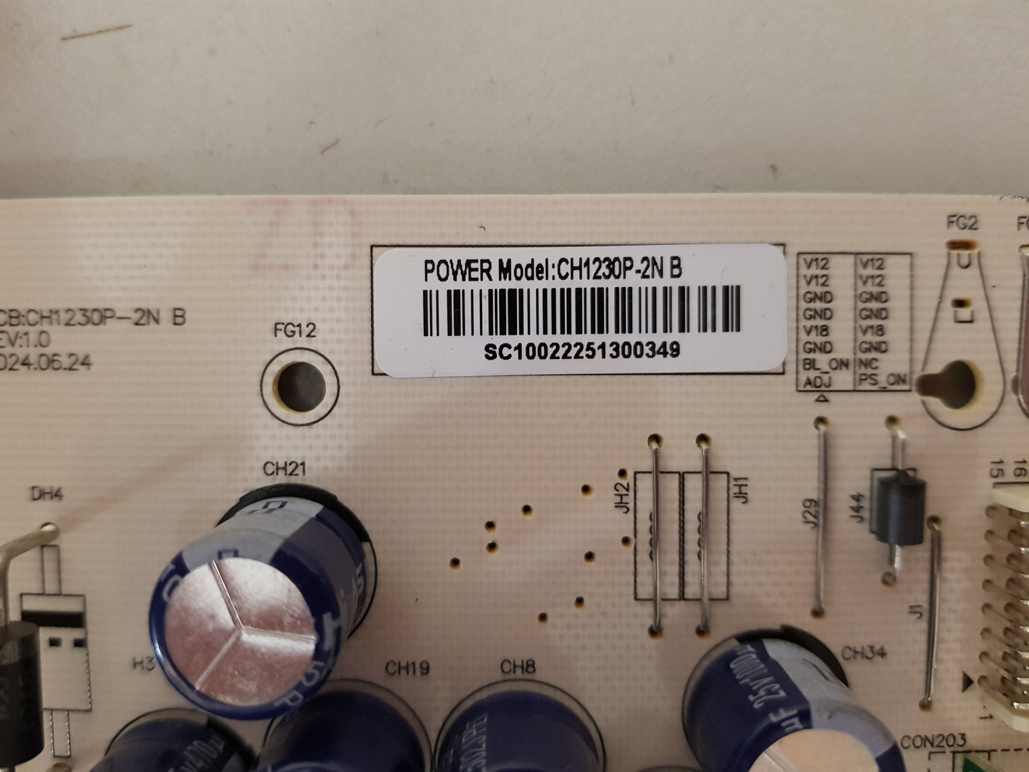 KOGAN KAQL75MQ8TA POWER SUPPLY BOARD CH1230P-2N B