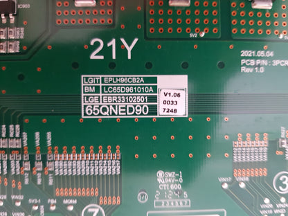 LG 65QNED91TPA LED DRIVE BOARD EBR33102501 EPLH96CB2A LC65D961010A 3PCR02978B