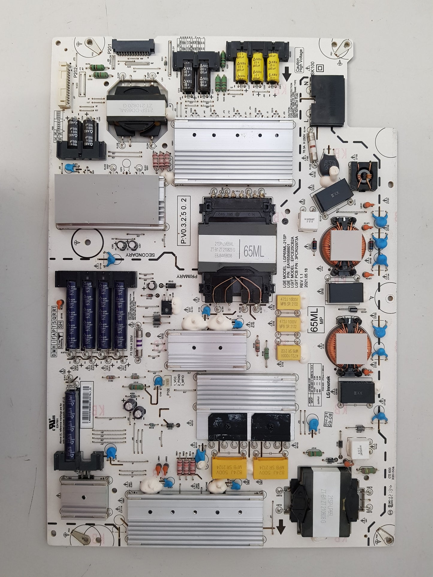 LG 65QNED91TPA POWER SUPPLY BOARD EAY65898801 LGP65ML-21SP EPCE25CB2A 3PCR02973A