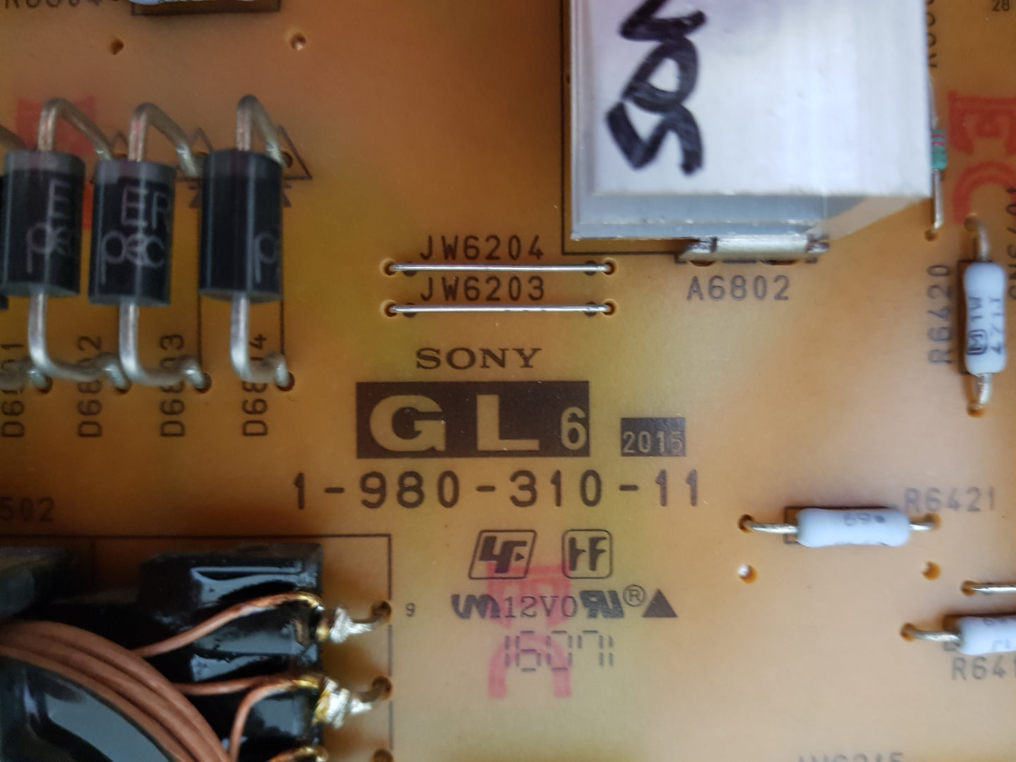 SONY KD- 49X7000D POWER SUPPLY BOARD GL6 APS-395/B 1-980-310-11 147463311