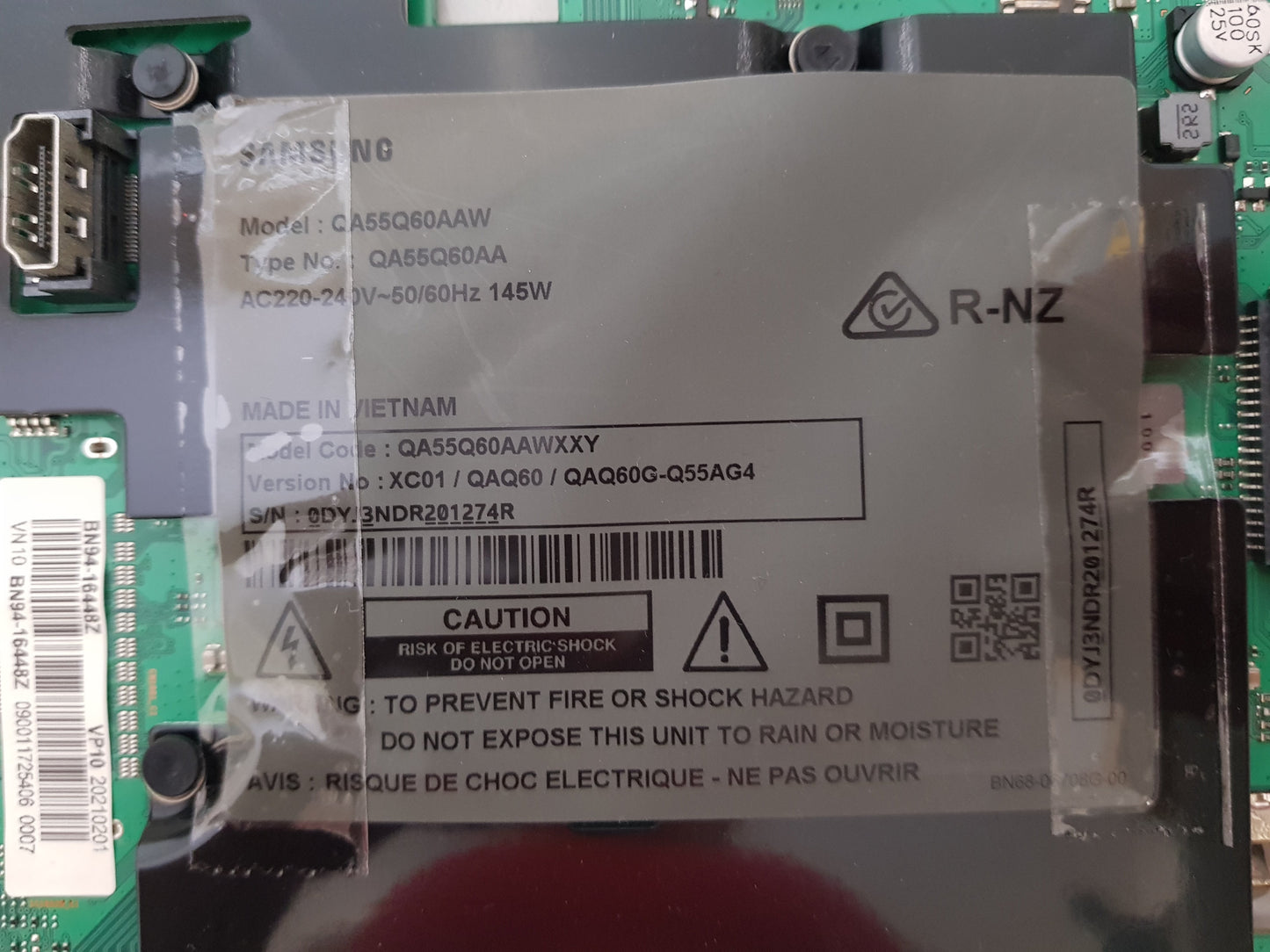 SAMSUNG QA55Q60AA WXXY (VER XC01) MAIN BOARD BN94-16448Z