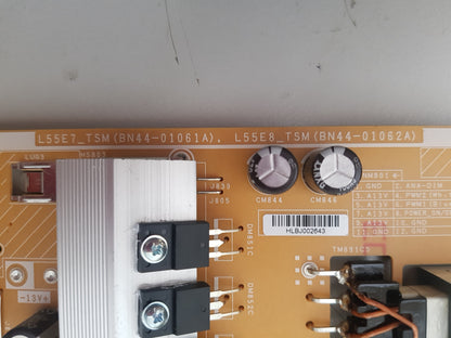 SAMSUNG QA55Q70TAW POWER SUPPLY BOARD BN44-01062A L55E8_TSM ST55F181C1/WVD