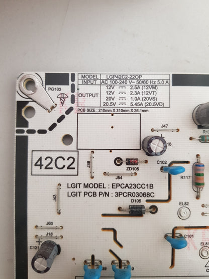 LG OLED 42C2PSA POWER SUPPLY BOARD EAY65904042 LGP42C2-22OP